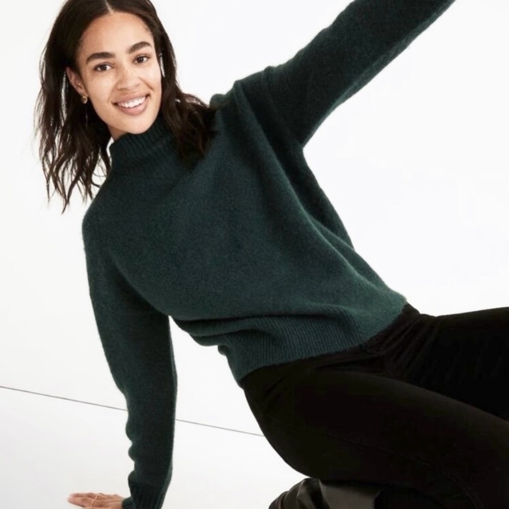 Madewell Dillon Mock Neck Medium Turtleneck Sweater Wool Alpaca Blend